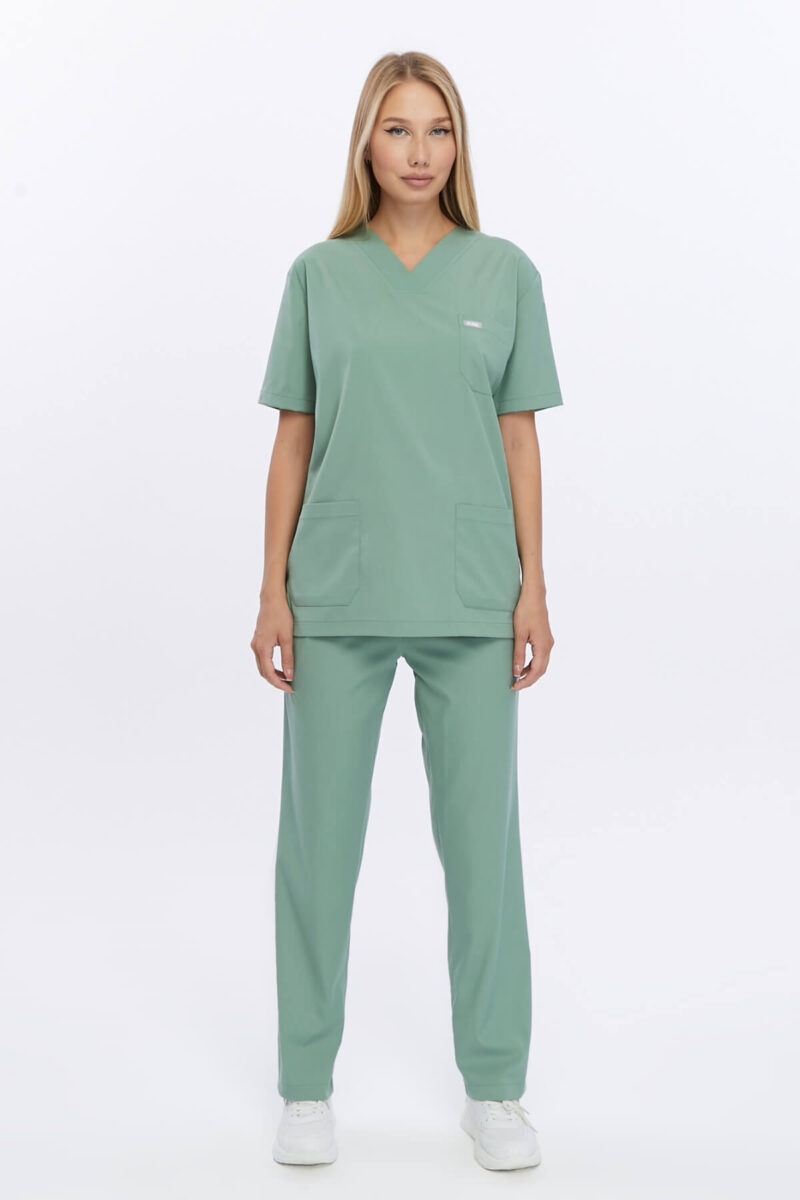 Mint yeşili kadın üniforma takımı - Mint scrubs takım